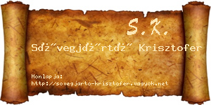 Sövegjártó Krisztofer névjegykártya