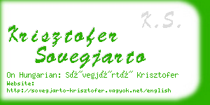krisztofer sovegjarto business card